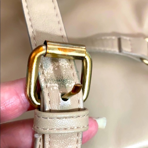 bebe quilted tan with gold hardware mini backpack - Picture 16 of 16